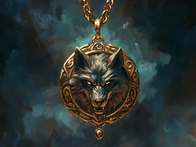 Wolf Head Amulet Concept