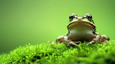 Close-up of Frog on Moss