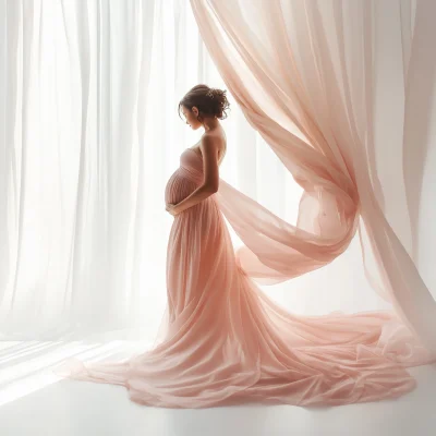 Soft Pink Maternity Portrait