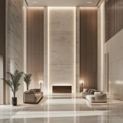 Minimalist Reception Lobby