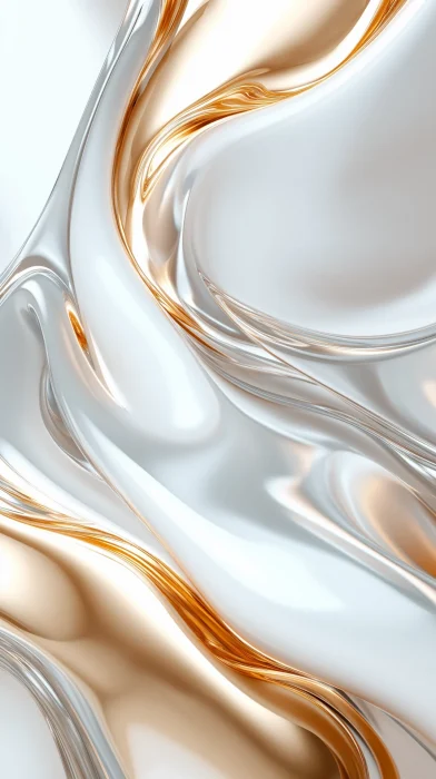 Liquid Silver and Gold Waves