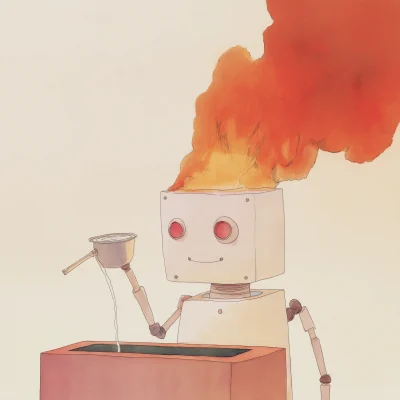 Cute Robot Firefighter