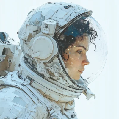 Detailed Astronaut Woman