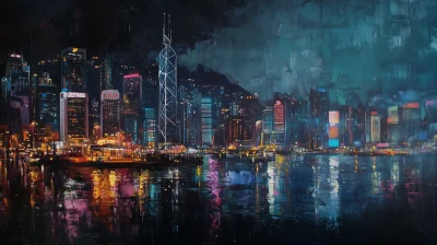 Hong Kong Skyline at Night