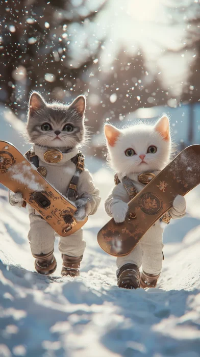 Kittens in the Snow