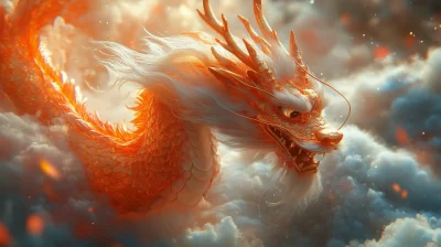 Orange Chinese Dragon