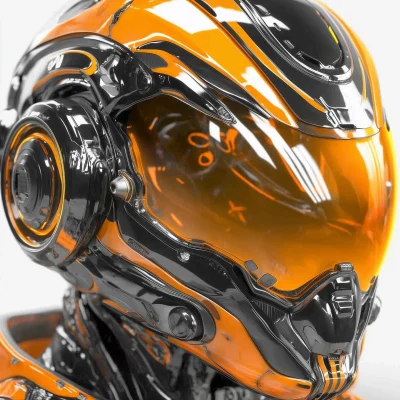 Futuristic Game Helmet