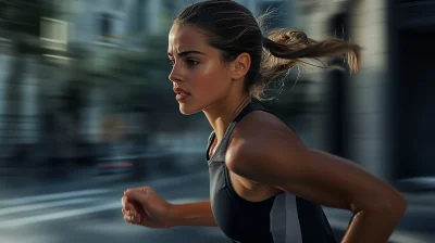 Female Runner in Motion