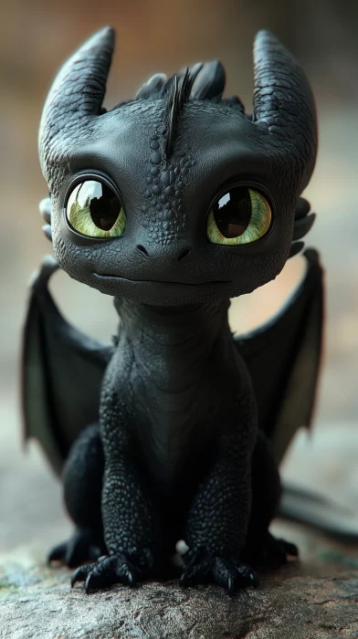 Cute Black Dragon