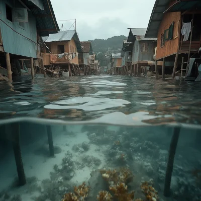 Floating Village and Dirty Sea