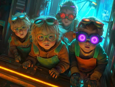 Children in a Neon Laboratory