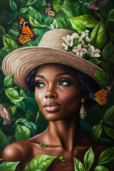 African Woman with Hat