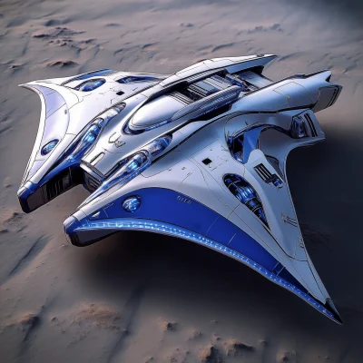 Futuristic Courier Spaceship