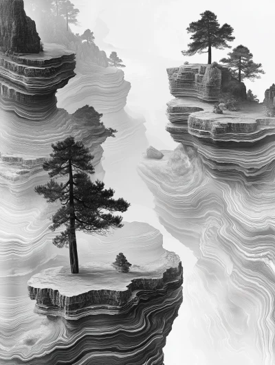 Surreal Ink Landscape