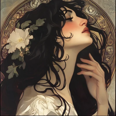 Alphonse Mucha Inspired Realism