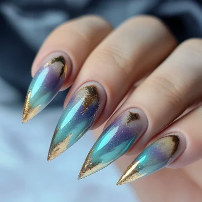 Pastel Cat Eye Nails