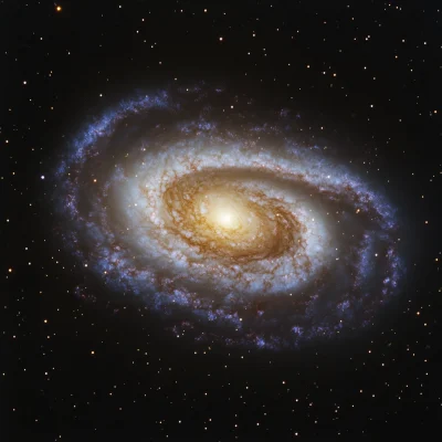 Multicolored Spiral Galaxy