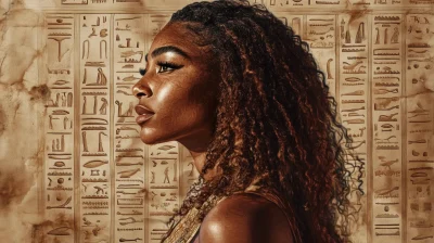 Serena Williams in Hieroglyphs Style