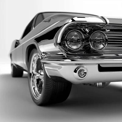 3D Render of American Muscle Car