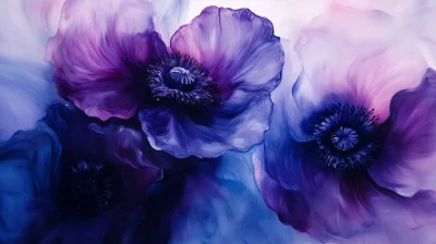 Abstract Poppies