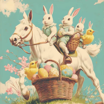 Retro Easter Bunnies