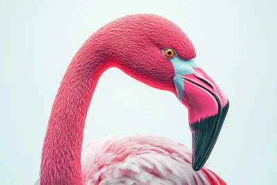 Anthropomorphic Flamingo Illustration