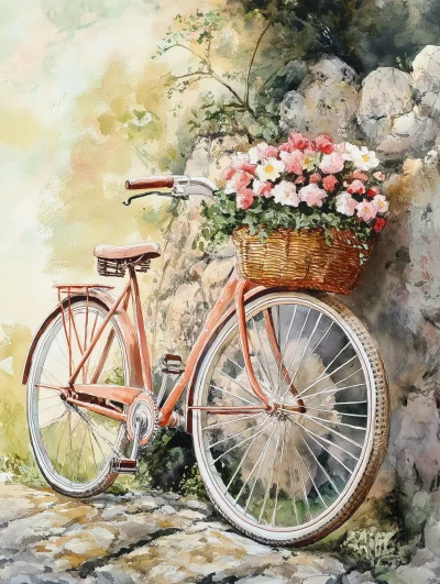 Spring Bike with Flowers