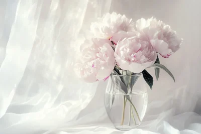 Abstract Peonies in Vase