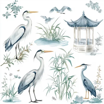 Chinoiserie Pattern Elements