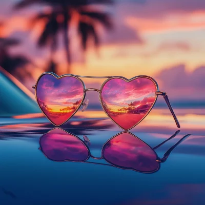 Retro Heart Shaped Sunglasses