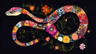 Colorful Snake Illustration