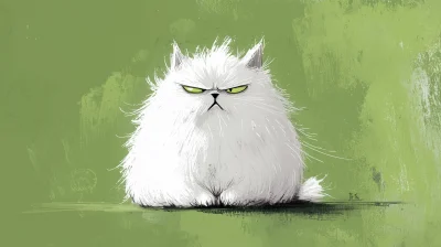 Angry Fluffy Cat