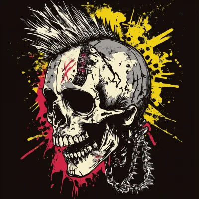 Punk Skull Illustration