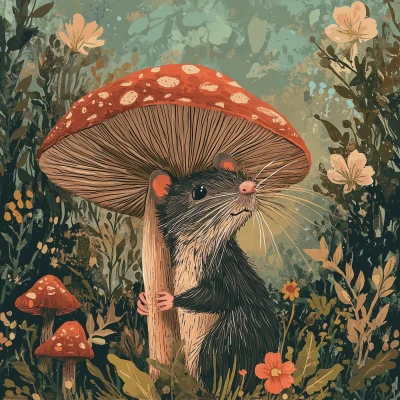 Whimsical Rat Portrait