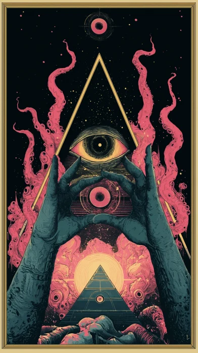 Surreal Eye and Pyramid