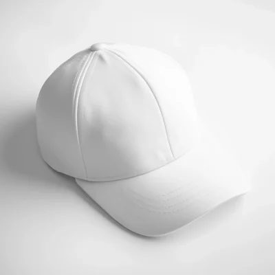 White Baseball Cap in Bright Space