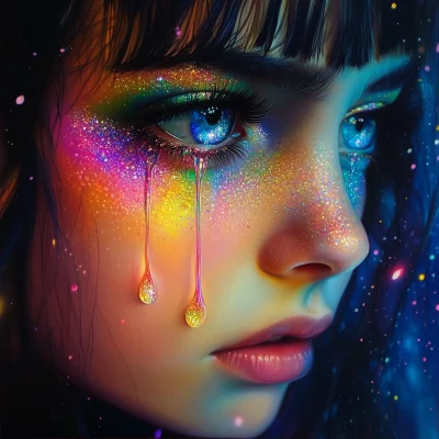 Rainbow Glittering Tears