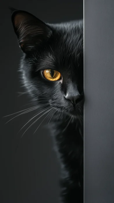 Serious Black Cat