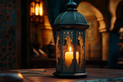 Islamic Lantern on Evening Table