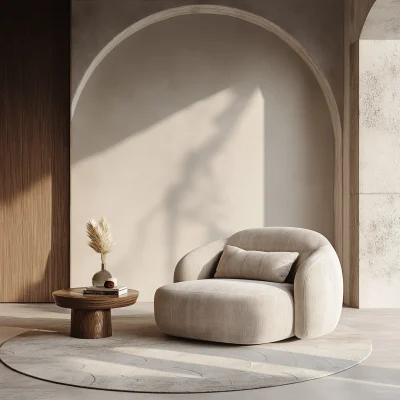 Curved Furniture and Organic Shapes Interior