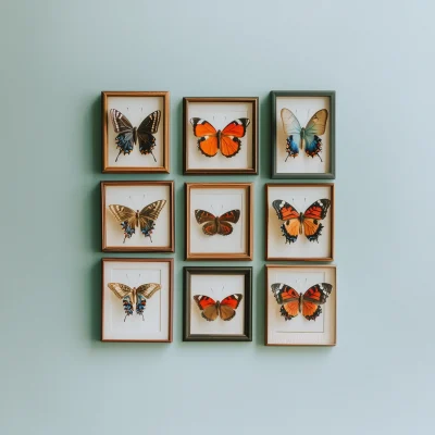 Framed Butterflies and Bugs