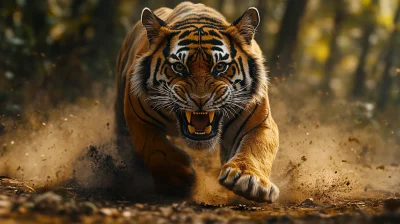 Powerful Tiger in Nature