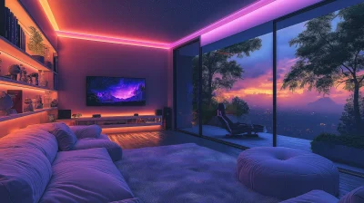 Futuristic Gaming Living Room