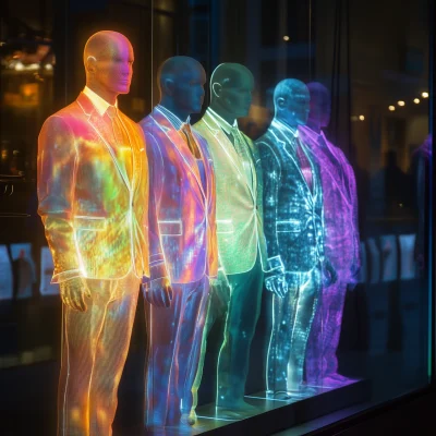 Men’s Holographic Fashion Display