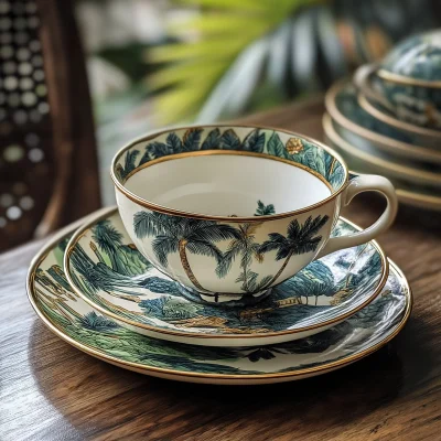 Balinese Style Decorated Tableware