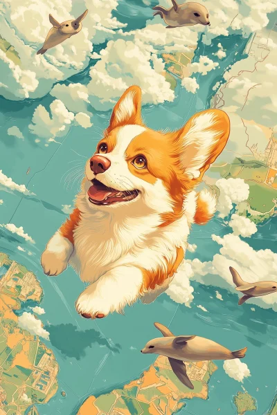 Corgi in the Sky