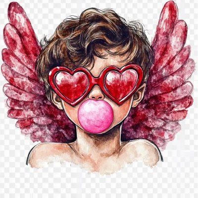 Cupid with Bubble Gum