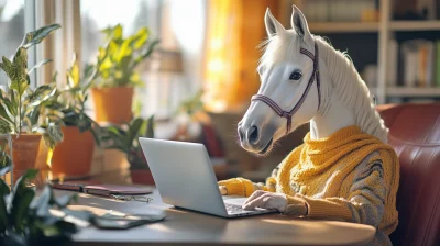 Surreal Office Horse