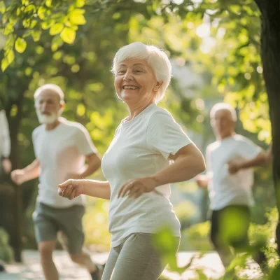 Elderly Fitness Duo