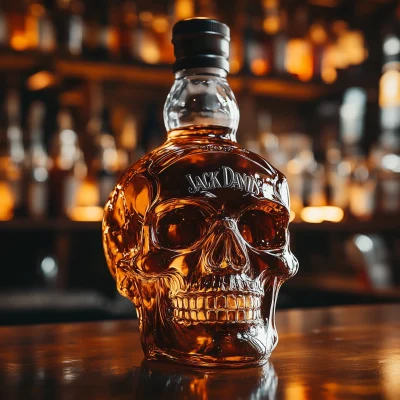 Skull Whiskey Bottle